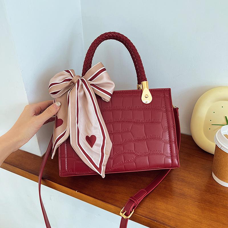 Women's Bag New Fashion Casual Texture Stone Pattern Simple Trendy Handbag Shoulder Messenger Bag