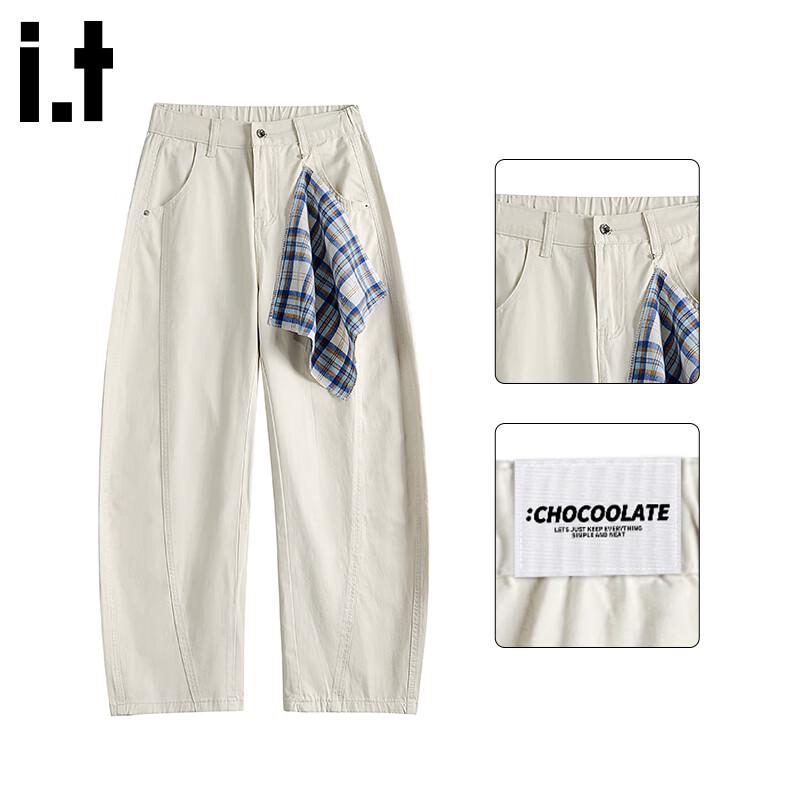 CHOCOOLATE Men's High Street Loose Fit Wide-Leg Jeans