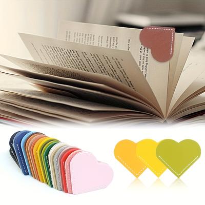 1pc Handcrafted Vintage Faux Leather Bookmarks For Book Mini Corner Page Marker Bookmark For Reader Teacher Gift