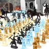 30/100pcs 1.06inch Medieval Soldier Model Color Mixed Role Playing Doll Sand Table Scenario Exercise Collection YMY