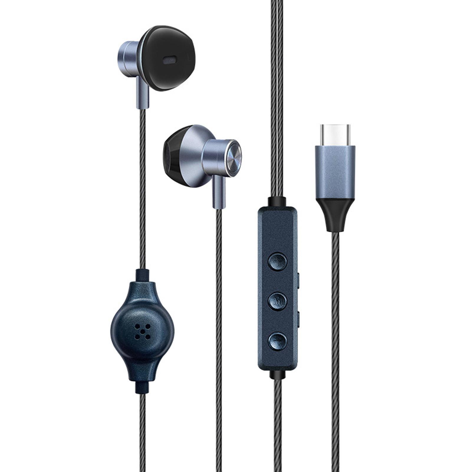 

Wired Headphones Microphone with Sound Card Magnetic Headphones OTG Mode Noise Reduction Multifunction Button Karaoke Earphones for Singing Li