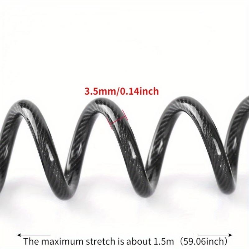 1/2PCS Wire Helmet Lock Bicycle Anti-theft Helmet Lock Telescopic Wire Lock Cow Cable Lock Head Combination Lock Yellow