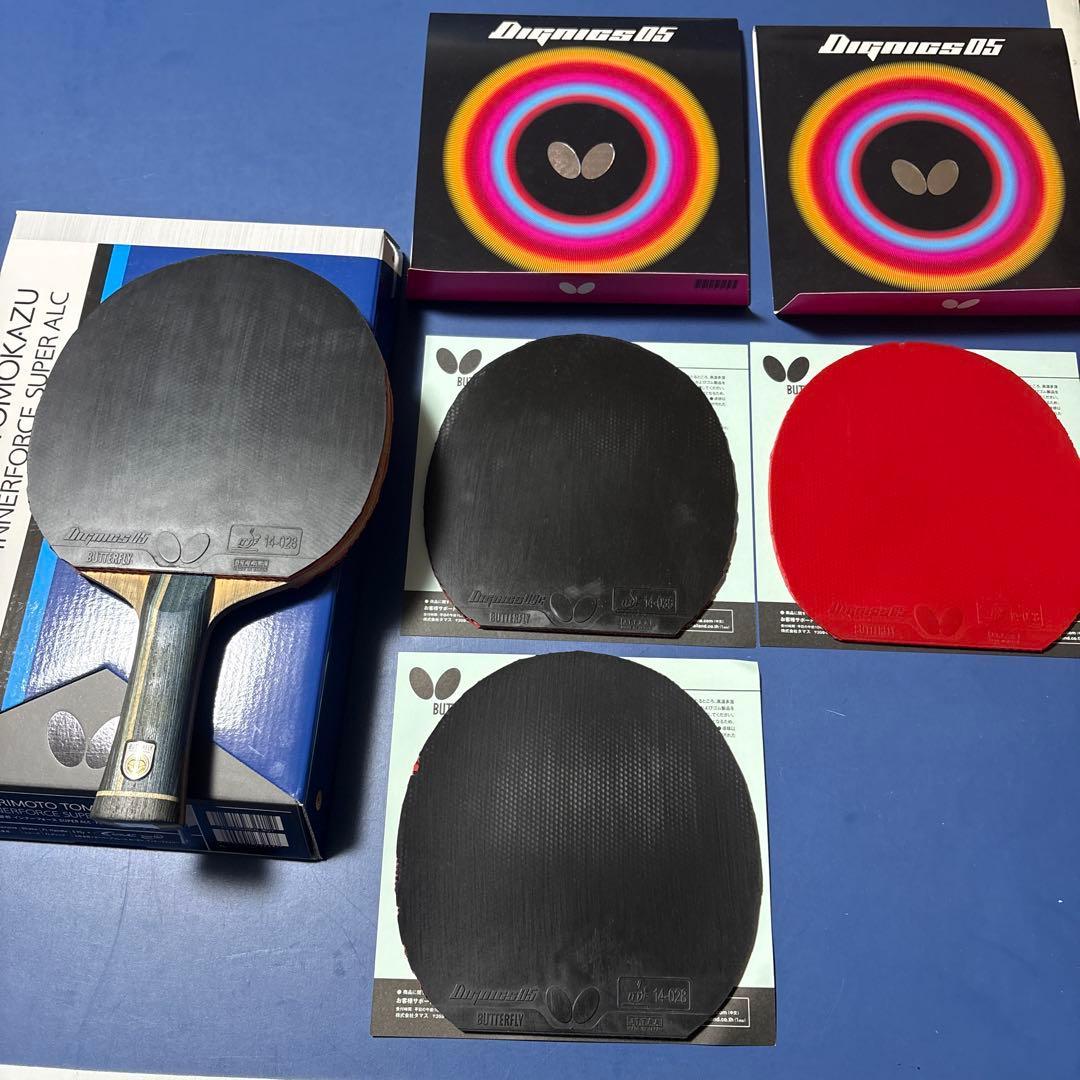 Used Harimoto Inner Force ALC, Dignics 05 Black 2 Red 1 09C Black 1 Tenergy 05 Red 1