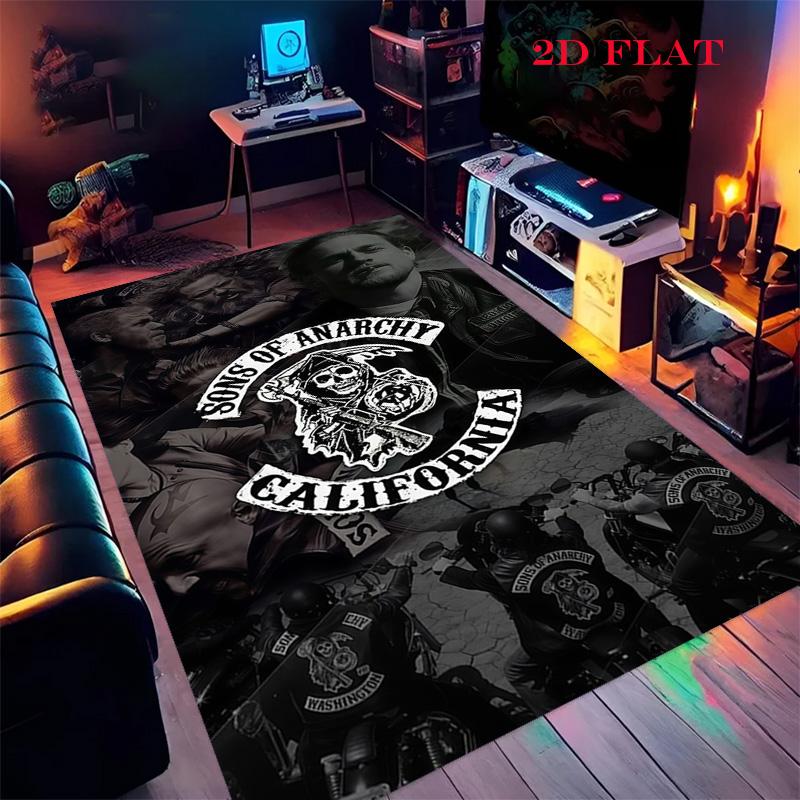 Vintage Biker Wall Tapestry Carpet Suitable For All Seasons Living Room And Bedroom Mats Doormat Dormitory Decoration Bathroom Mat
