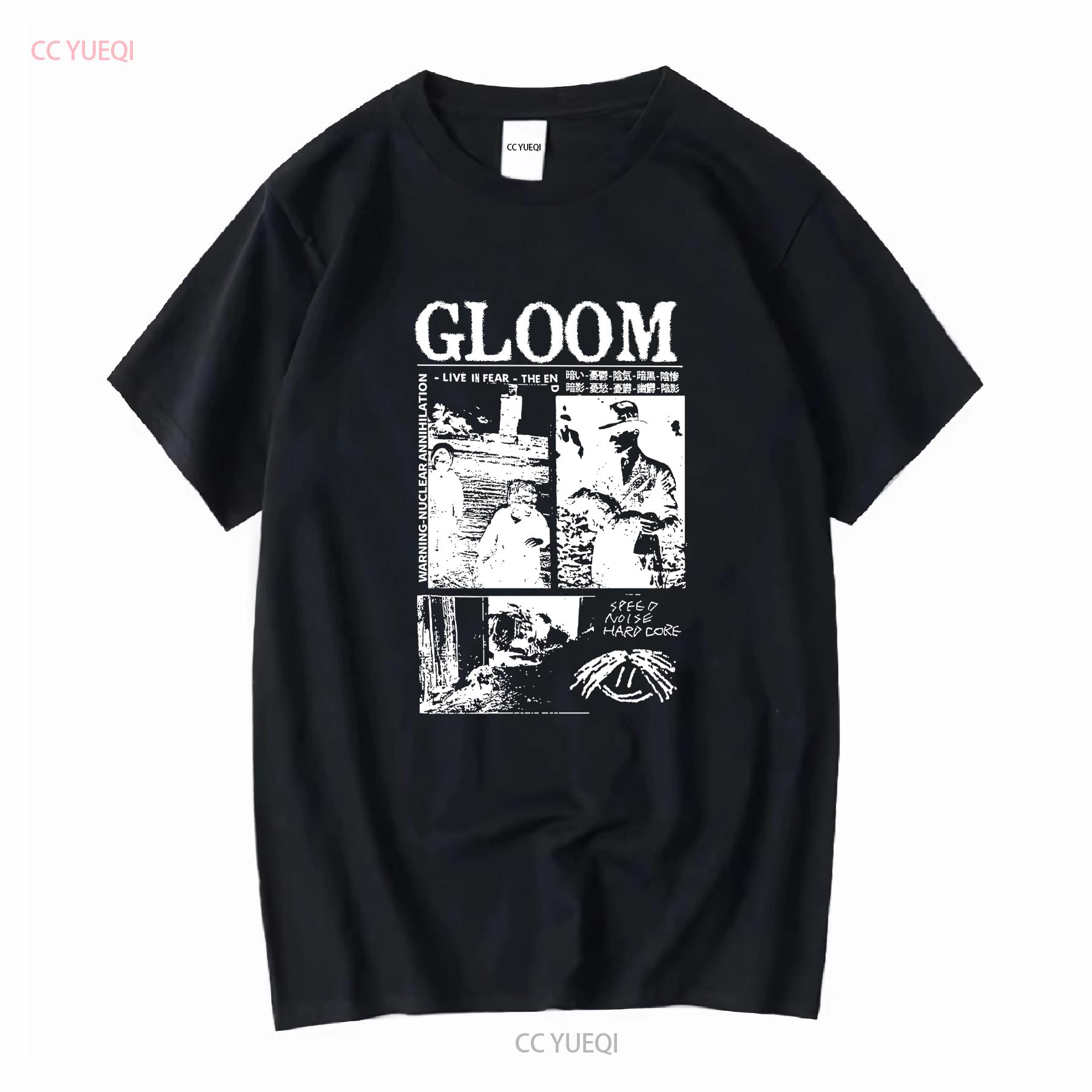 

Gloom Hardcore Crust Punk T Shirt Vintage Band Dystopia Disclose Zyanose Grind Mince Gism D Clone Spazz Infest Disrupt vintage 4XL