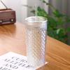 24OZ Creative Fish Scale Glass Straw Cup With Lid Transparent Glasses Mug Iced Coffee Cup For Juice Milk Tea Water Cup Drinkware
