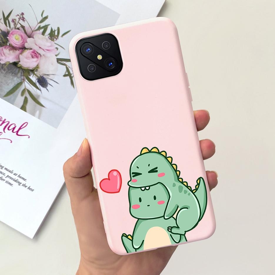 For Oppo Reno 4Z 5G Case CPH2065 Lovely Candy Painted Cover Soft Silicone Phone Case For Oppo Reno4 Z Reno4Z Fundas 6.57'' Coque