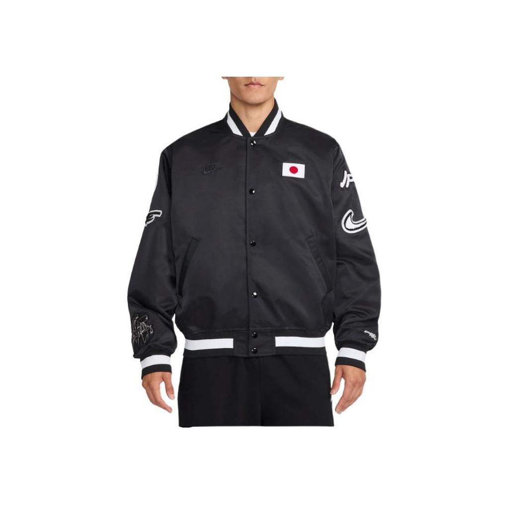 Nike X Futura Paris Olympic Series SS24 Single-Breasted Casual Long Sleeve Jacket Unisex Jacket Black FN9458-010