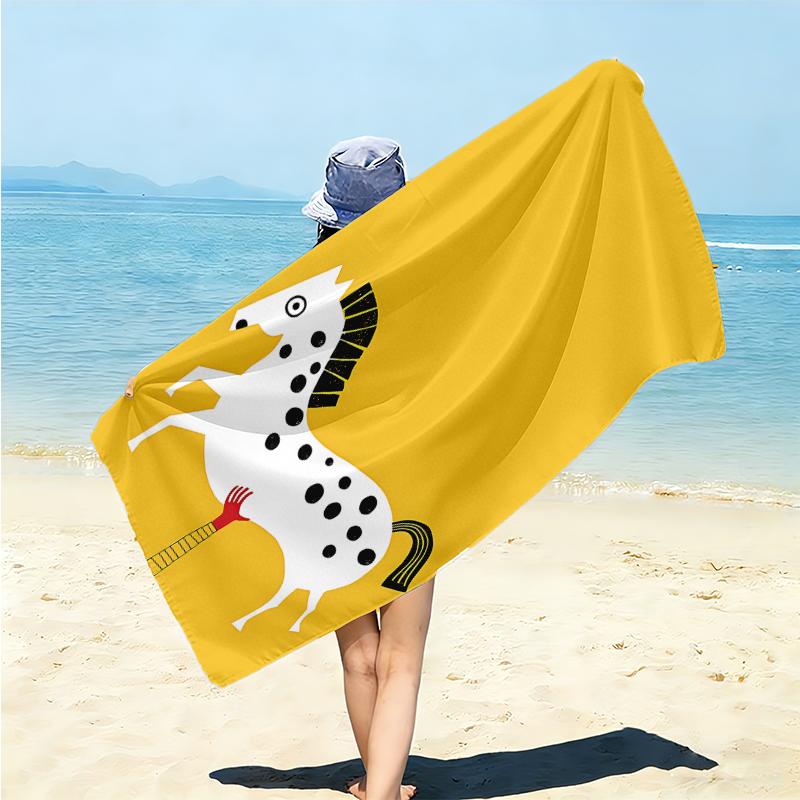 1Pc Girl Monkey Friend Beach Towel Microfiber Beach Towel Thin Absorbent For Beach Swimming Yoga Bath Sports 0917276