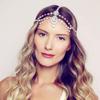 Style Bohemian Rhinestone Simulation Pearl Tassel Women Headwear Jewelry