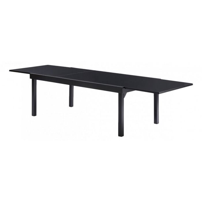 Wilsa Garden Modulo T 8/12 Full Glass Black Garden Table