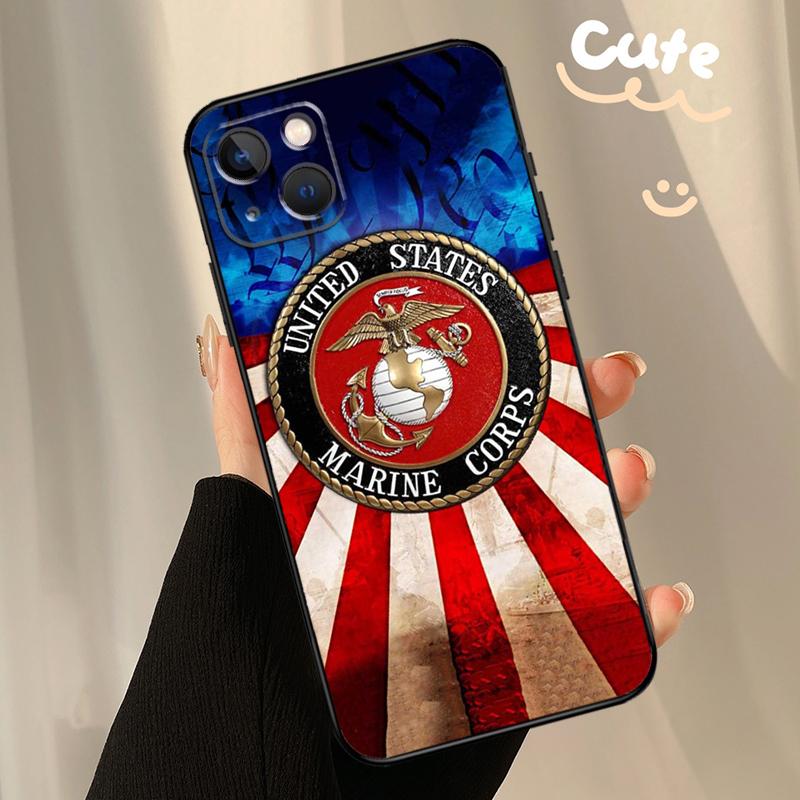 Veteran Marine Corps Phone Case For iPhone SE 2022 XR X XS Max 7 8 Plus 12 13 Mini 11 12 13 14 15 Pro Max Cover