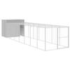 VidaXL Dog Niche with Courtyard Light Grey 214x865x181 Cm, Dog Cage, Dog Shelter, Pet House, Cages 3189140