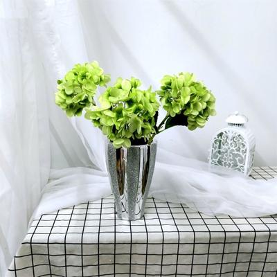 Künstliche Blume Vintage Realistisch Langer Stiel Grün Große Blätter Hortensie Kunstpflanze