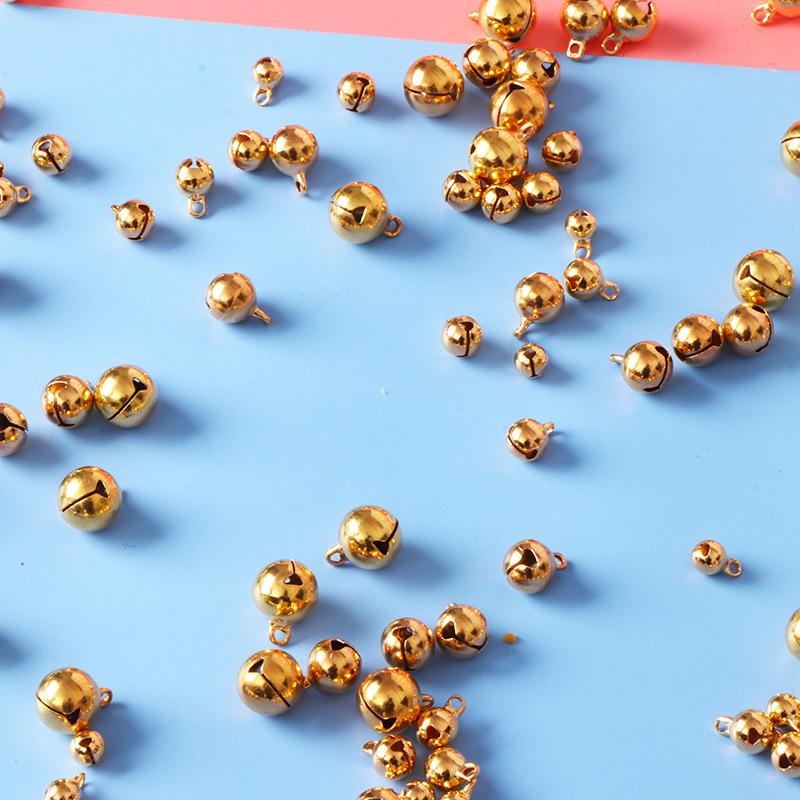 Gold-Plated Brass Bell Christmas Ornament Pendant