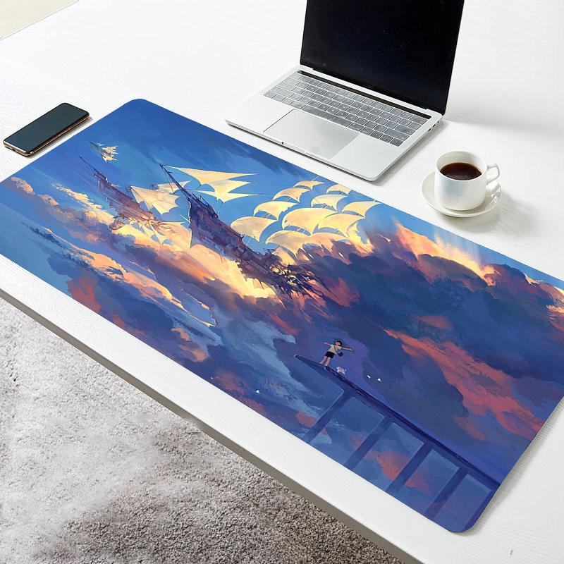 Sky Cloud Mousepad Gaming Accessories Color Computer Laptop Keyboard Pad New Large Nonslip Rubber Carpet Office Blue Mouse Mat