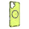 For iPhone 16 Magnetic Case Honeycomb Design TPU+PC Phone Cover Air Cushion Protection