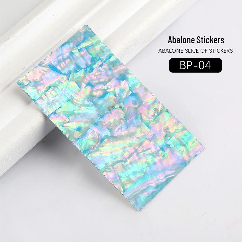 

Japanese Shell Nail Art Stickers: Abalone Shell with Adhesive Back, Colorful Patterns for DIY Nail Decoration