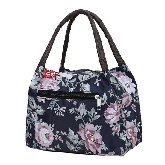 Hand-Carrying Lunch Bag Large Opening with Widened Handle Carrier Oxford Waterproof Bento Bag for Commuting Work Travel