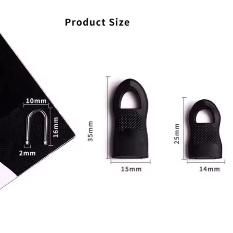 8Pcs Replacement Zipper Head Tool-free Removable Zipper Puller for Luggage Schoolbag End Fit Rope Tag Clothing Zip Fixer Broken