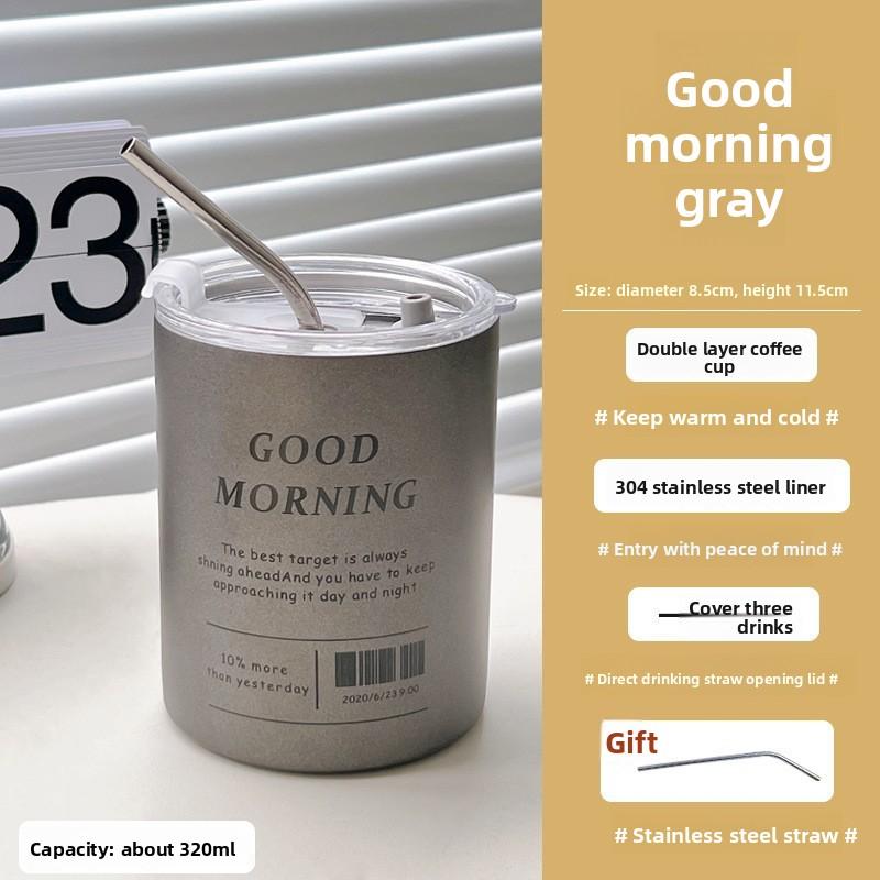 

инс американский стакан для льда портативный стакан для воды большой емкости стакан с соломинкой термос стакан для холодных напитков из нержавеющей стали кофейный стакан 301-600ml