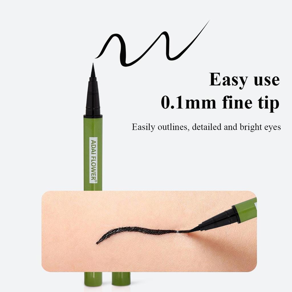 Waterproof Liquid Eyeliner Smudge-Proof & Transfer-Resistant Long-Lasting Appearance Green Eyeliner Black
