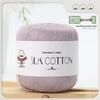 Hand-Woven Mulberry Silk Cotton Lace Yarn No. 6 for DIY Crochet & Fine Wool Projects