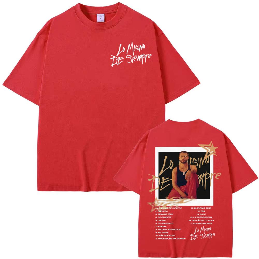 2025-26 Summer Hot Selling Rapper Mora The Album Tour T-Shirt, Men's and Women's 100% Pure Cotton Printed Hip Hop Retro T-Shirt