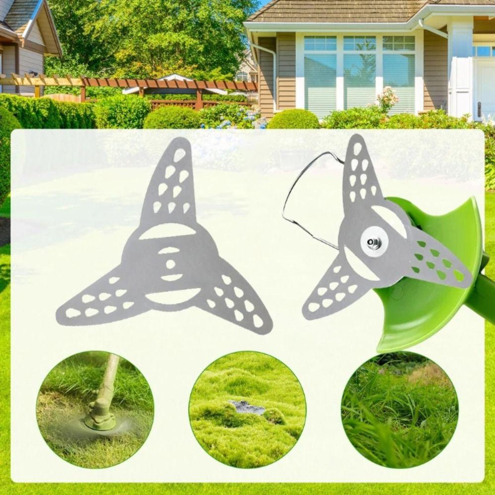 Stainless Steel Grass Trimmer Cutter Heads 3 Teeth Mower Parts Weeding Tool  Lawn Mower Replacement