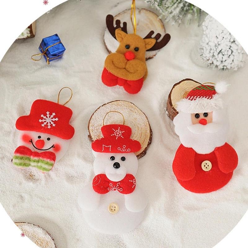 30 Pcs Plush Doll Socks Christmas Tree Pendants Christmas Tree Decorations Ornaments Set Lovely Santa Hanging Ornaments