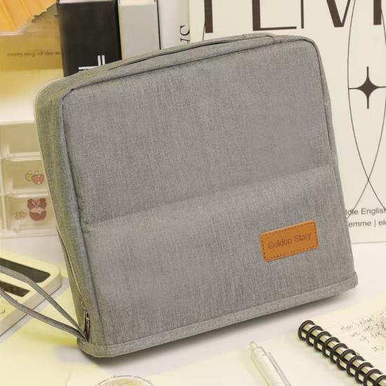 Multi-purpose Standing Makeup Bag Waterproof Oxford Cloth Makeup Organizer with Compartments Large Capacity Vertical Stationery Organizer