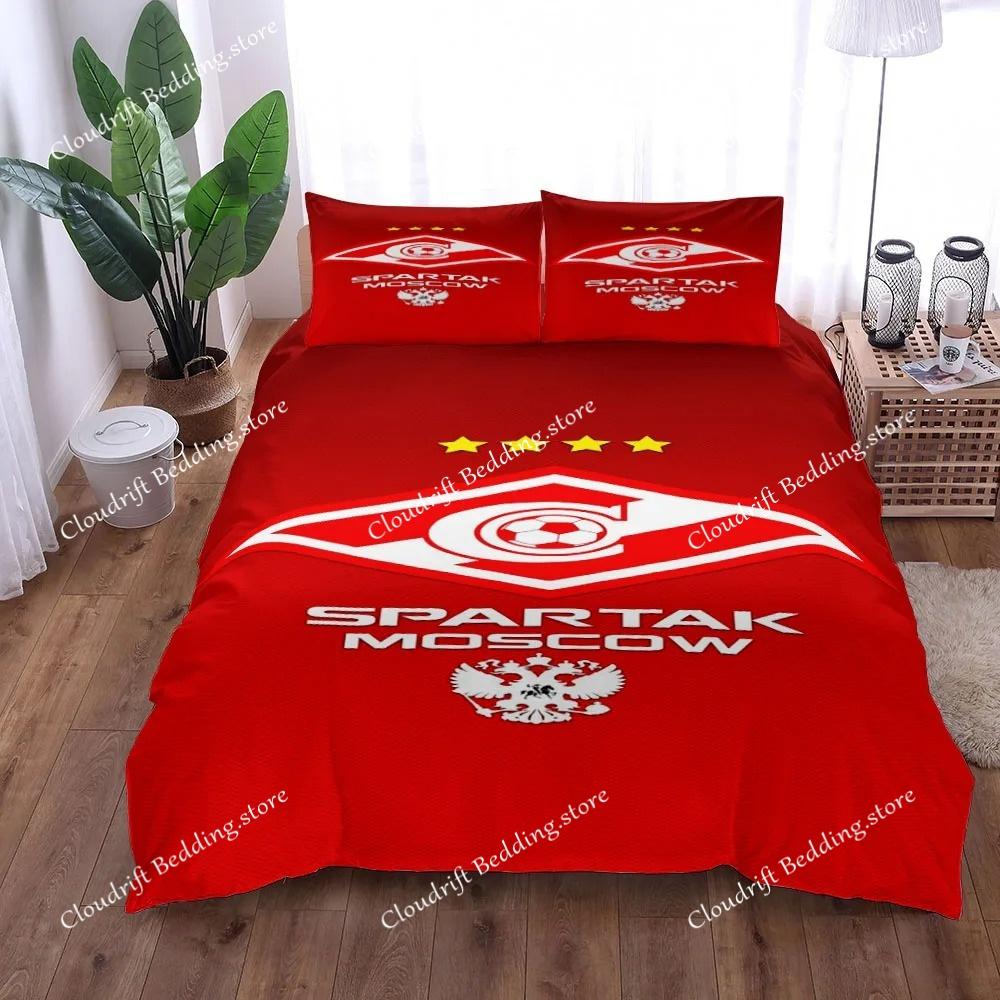 Moskau Spartak Bettwäsche-Set King Queen Doppel Twin Einzelbett Leinen-Set