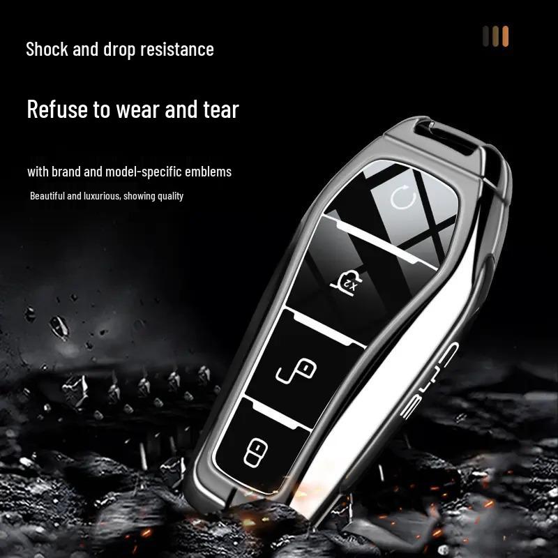 Compatible Key Cover for BYD Models: Seagull, Seal 06dmi, Dolphin 06GT, Seal 07dm - Car Metal Shell Buckle Modification