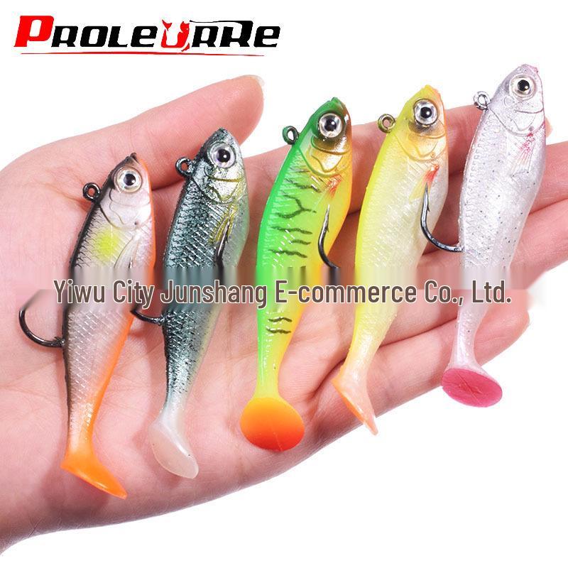 Bionic T-Tail Soft Bait Lure: Long Cast Freshwater & Saltwater, Mandarin Fish & Bass, Single Hook Artificial Bait