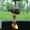 Style Wooden Car Hanging Pendant With Fortune Motifs For Peaceful Road Travel