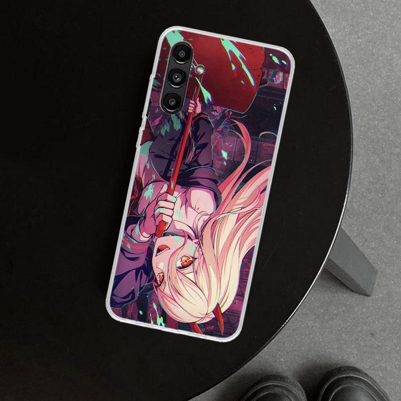 Chainsaw Mans Power Phone Case Cover for Samsung Galaxy A17 A16 A26 A36 A56 A57 A37 A15 A25 A35 A55 A14 A24 A34 A54 A13 A23 A33