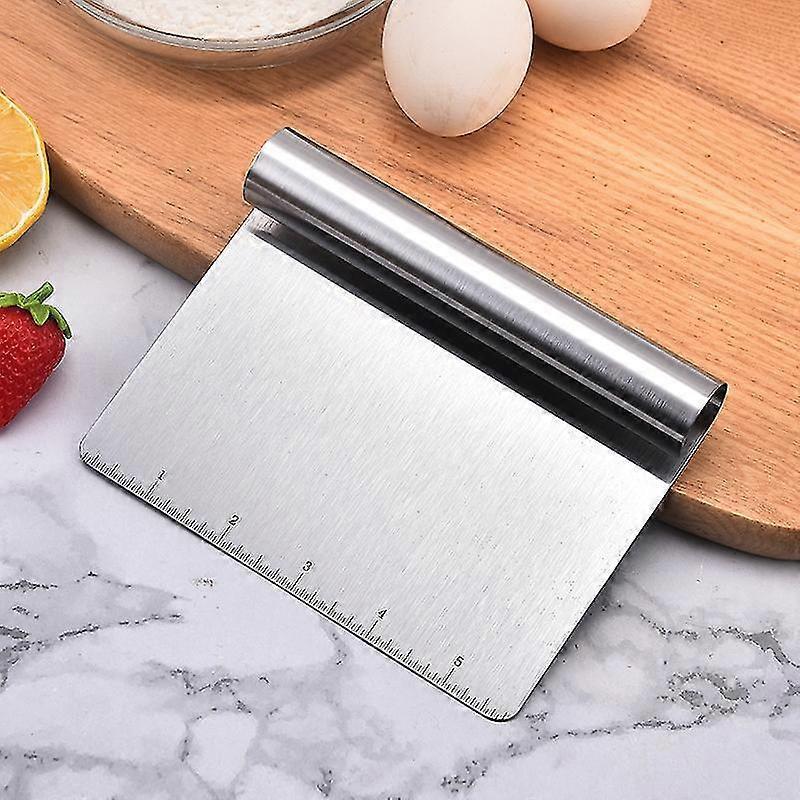 Stainless Steel Dough Cutter, Plastic Dough Scraper Card Cake Card, Dough Cutter For Cakes, Pizza, Bread Cutting, Kitchen Supplies