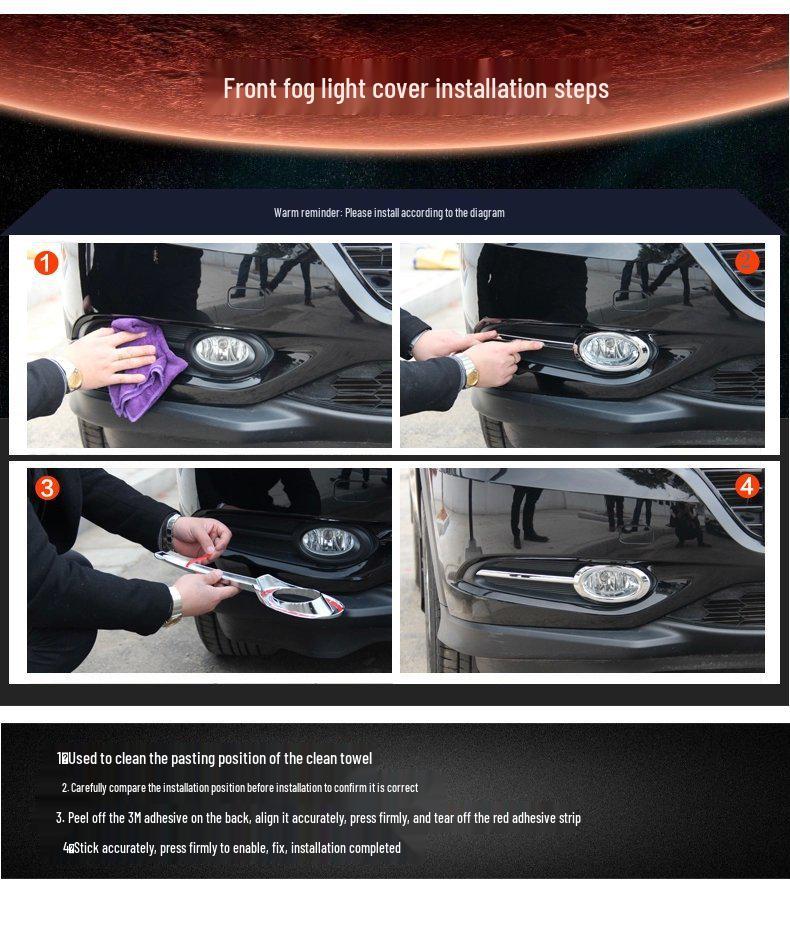 Otai Front Fog Light Decorative Cover for 05-06 Ford Classic Focus