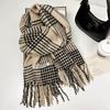 200X65Cm Winter Fashionable Warm And Thick Versatile Plaid Scarf For Men And Women'S Travel Soft Windproof And Cold Proof Scarf