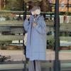 Down cotton jacket women's mid-length over the knee 2025 winter new thickened padded jacket Korean version student cotton jacket