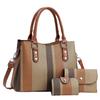 New Design Female Contrast Color Canvas Bag Style Women's Handbag Women's Atmosphere All-in-one Large Size Capacity Crossbody Bag