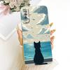 Handyhülle mit niedlichem Katzen- und Entenmotiv für Samsung Galaxy A7 2018 (SM-A750F) und Samsung A9 2018 (SM-A920F).