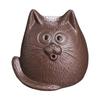 Cats Shape Zisha Clay Figurine Incenses Stick Holder for Animal Lover Handmade Pottery Animal Statue Ornament Decors
