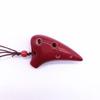 Mini 6 Holes Alto Tone C Necklace Ocarina Ceramic Black Pottery Flute Instrument With Hang Rope 7 Colours Optional