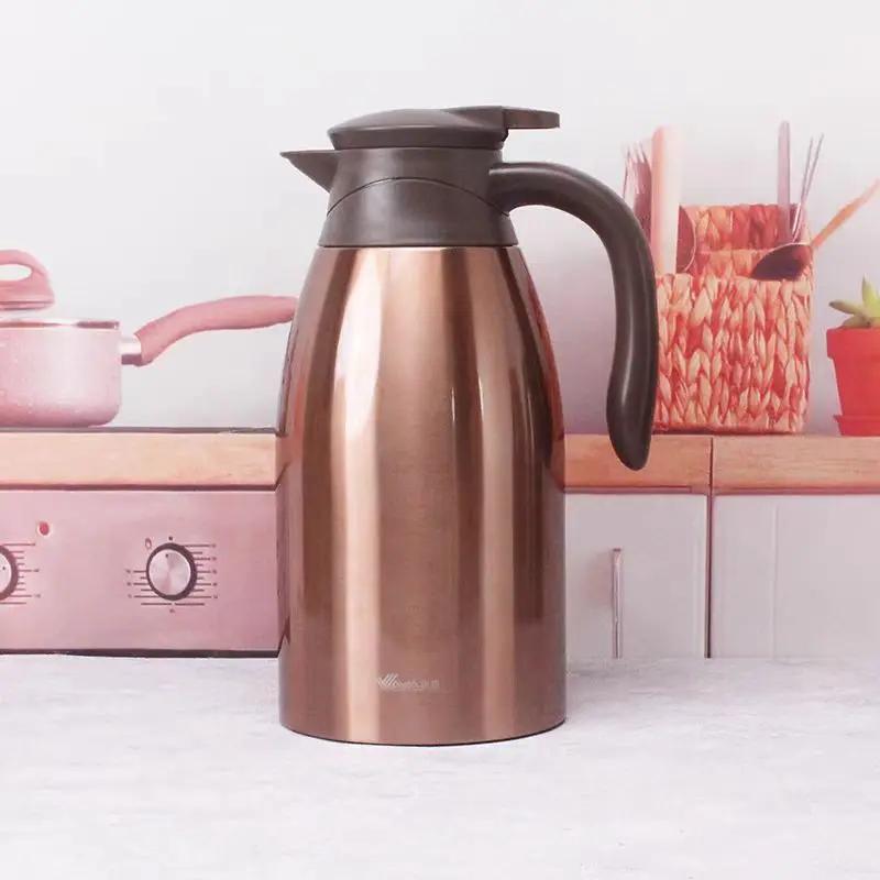 2L Insulation Kettle Thermal Coffee Stainless Steel Thermos Bottle Large Capacity  Inner Leakproof Insulation Water Pot Office