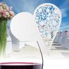 50pcs Heart Shape Wedding Hollow Name Place Cards For Wine Glass Table Decoration(White)