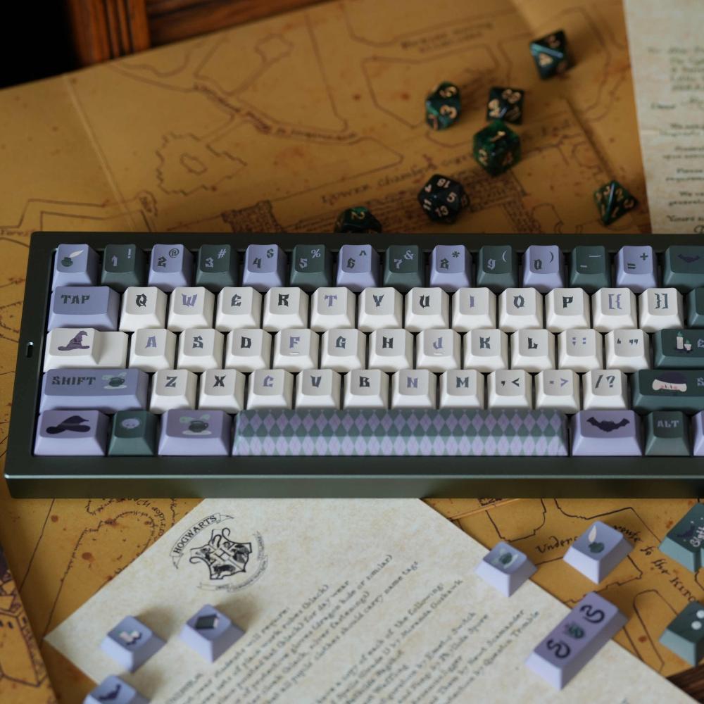 Magic Keycap Magic BUBU - Cherry 143 Key PBT for Five sided Thermal Sublimation DIY Mechanical Keyboard Forest Green Keycaps