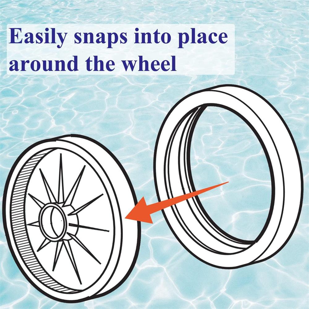 

New 3Pcs Swimming Pool Cleaner Wheel Rubber Crawler Tire For Polaris 180 280 360 380