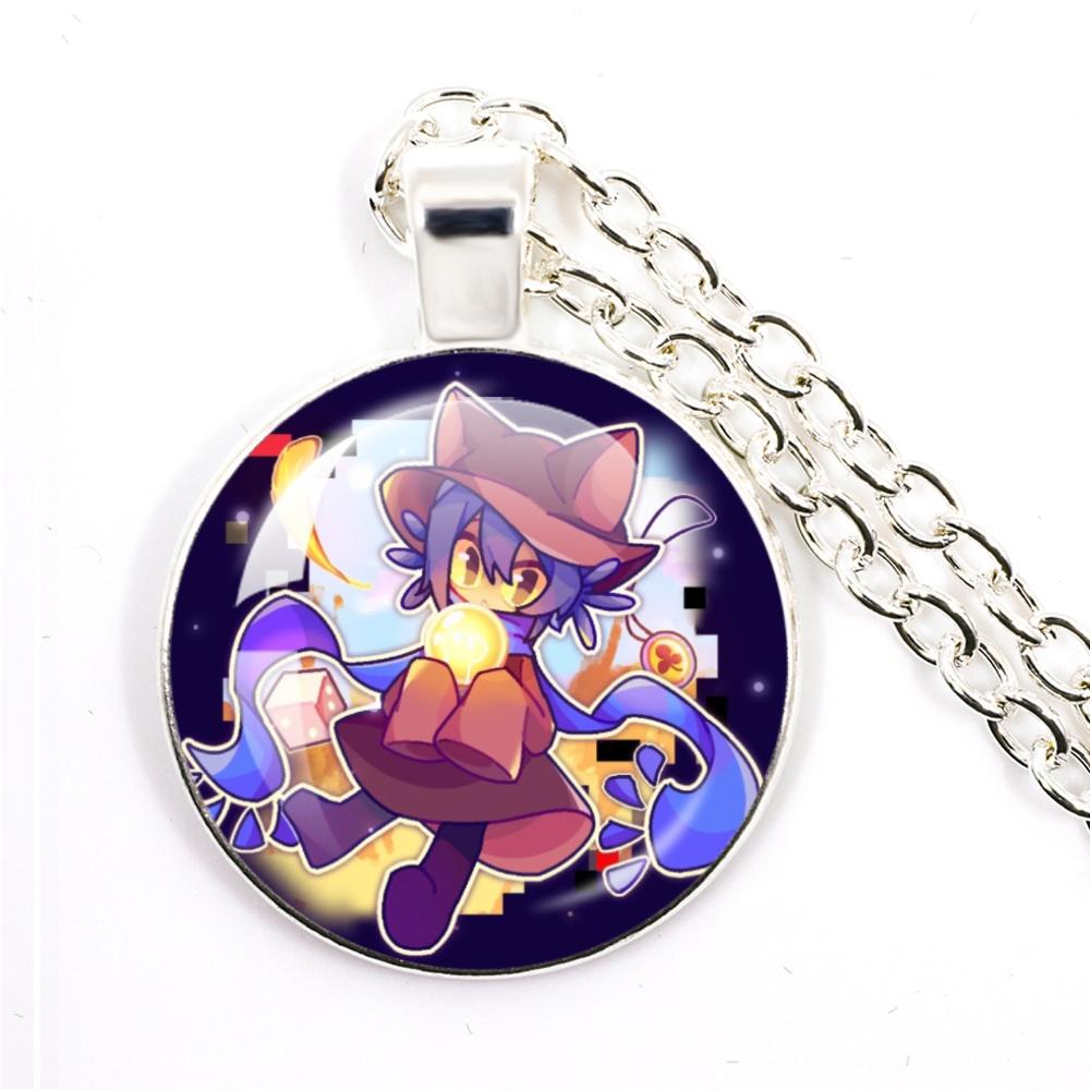Niko Oneshot Necklace Anime Creative Cartoon Niko Pancakes Glass Cabochon Pendant Necklace Charm Jewelry Gift Jewelry