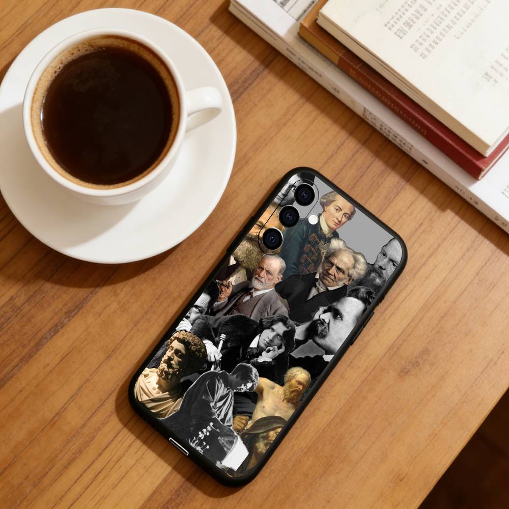 Renaissance Theme Phone Case For Samsung Galaxy A73,A72,A71,A70,A53,A52,A51,Soft Silicone Black Cover